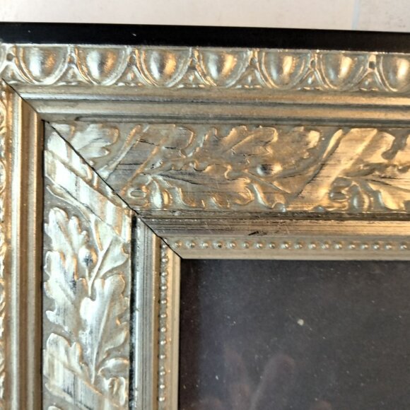 Vintage Ornate Silver Oak Leaf Picture Frame Wall Mount 5 x 7 photo - Picture 3 of 6